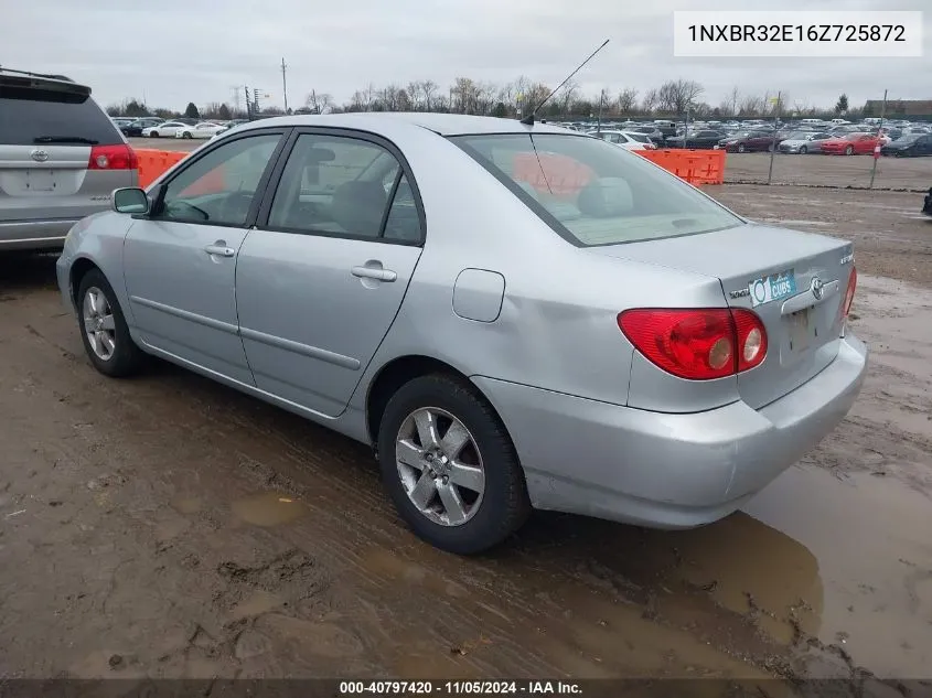 2006 Toyota Corolla Le VIN: 1NXBR32E16Z725872 Lot: 40797420