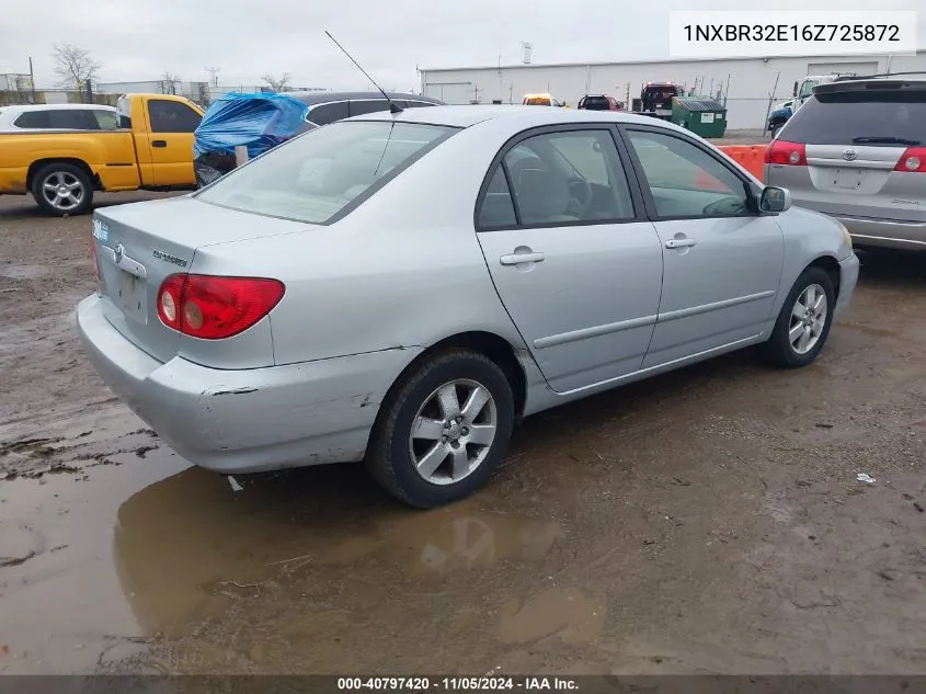 2006 Toyota Corolla Le VIN: 1NXBR32E16Z725872 Lot: 40797420