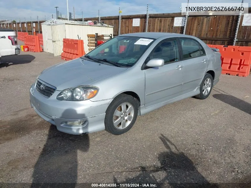 2006 Toyota Corolla S VIN: 1NXBR30E26Z666740 Lot: 40814355