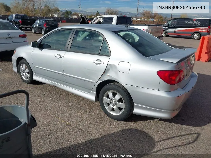 2006 Toyota Corolla S VIN: 1NXBR30E26Z666740 Lot: 40814355