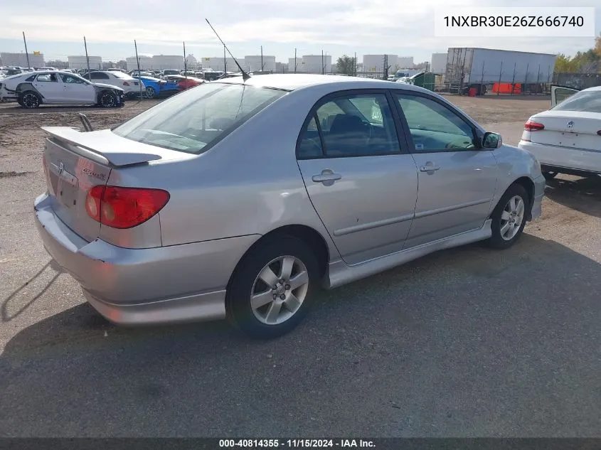 2006 Toyota Corolla S VIN: 1NXBR30E26Z666740 Lot: 40814355