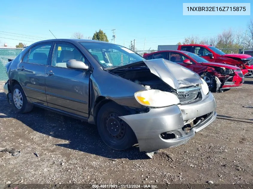 2006 Toyota Corolla Le VIN: 1NXBR32E16Z715875 Lot: 40817981