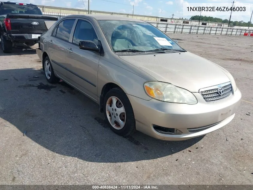 2006 Toyota Corolla Ce VIN: 1NXBR32E46Z646003 Lot: 40838424