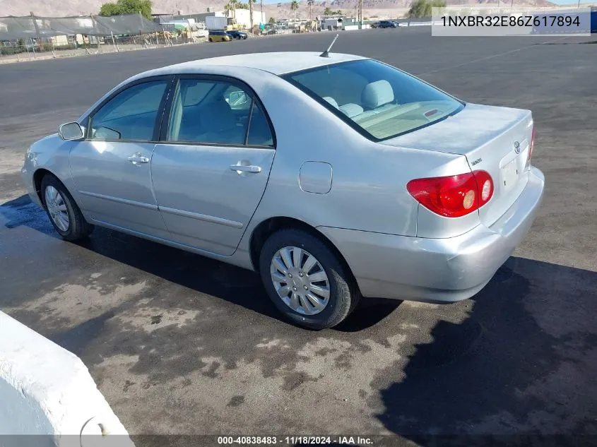 2006 Toyota Corolla Le VIN: 1NXBR32E86Z617894 Lot: 40838483