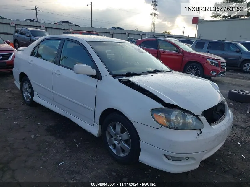 2006 Toyota Corolla S VIN: 1NXBR32E36Z763152 Lot: 40843531