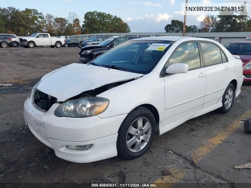 2006 Toyota Corolla S VIN: 1NXBR32E36Z763152 Lot: 40843531