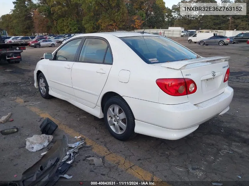 2006 Toyota Corolla S VIN: 1NXBR32E36Z763152 Lot: 40843531