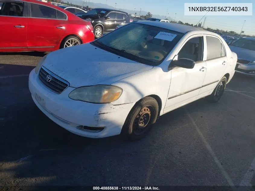 2006 Toyota Corolla Ce VIN: 1NXBR32E56Z740343 Lot: 40855638