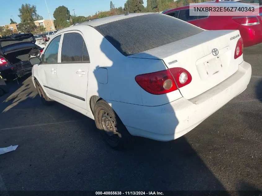 2006 Toyota Corolla Ce VIN: 1NXBR32E56Z740343 Lot: 40855638