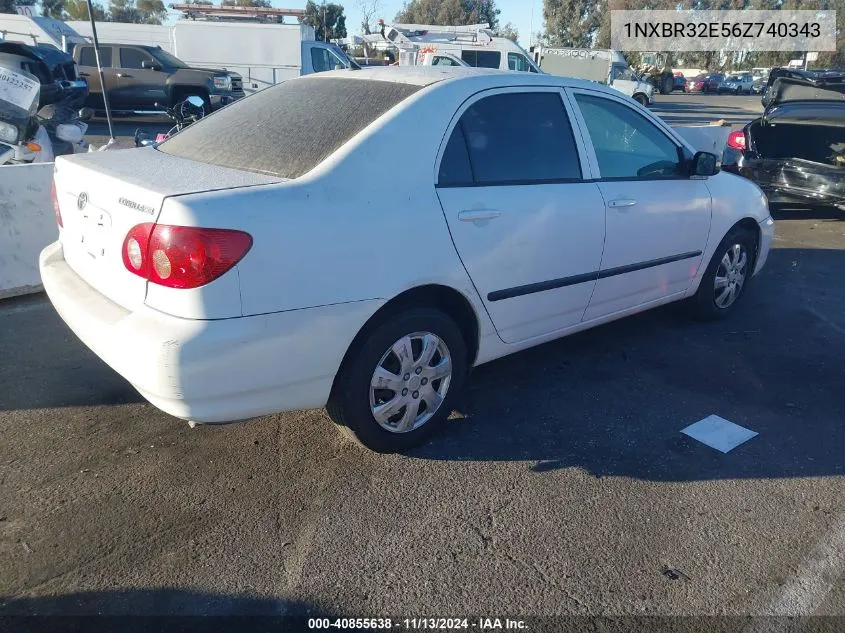 2006 Toyota Corolla Ce VIN: 1NXBR32E56Z740343 Lot: 40855638