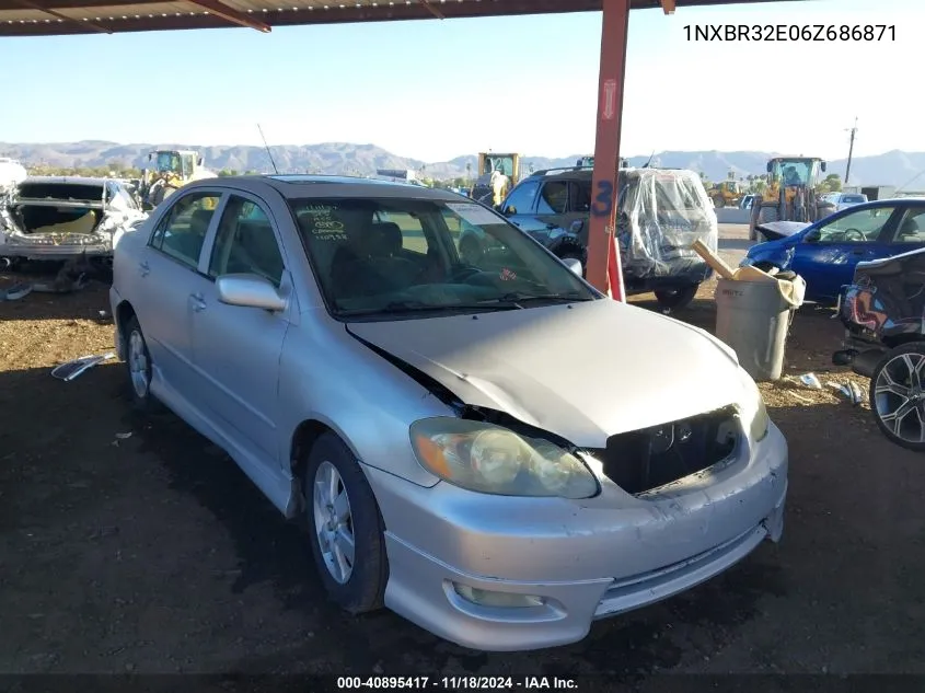 2006 Toyota Corolla S VIN: 1NXBR32E06Z686871 Lot: 40895417