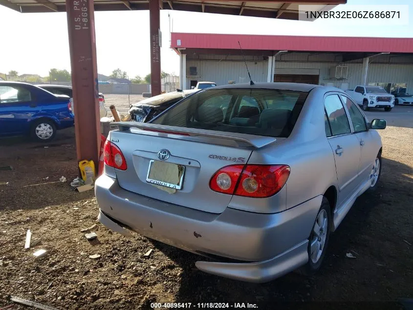 2006 Toyota Corolla S VIN: 1NXBR32E06Z686871 Lot: 40895417