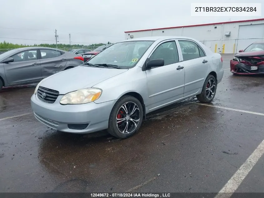 2007 Toyota Corolla VIN: 2T1BR32EX7C834284 Lot: 12049672