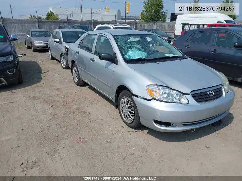 2007 Toyota Corolla Ce/Le/S VIN: 2T1BR32E37C794257 Lot: 12061749