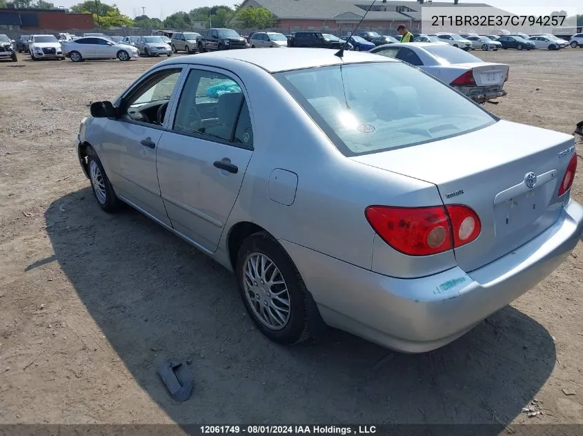 2007 Toyota Corolla Ce/Le/S VIN: 2T1BR32E37C794257 Lot: 12061749