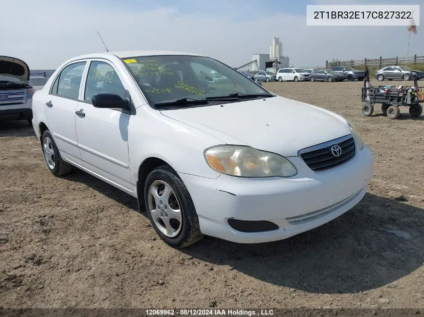 2007 Toyota Corolla Ce/Le/S VIN: 2T1BR32E17C827322 Lot: 12069962