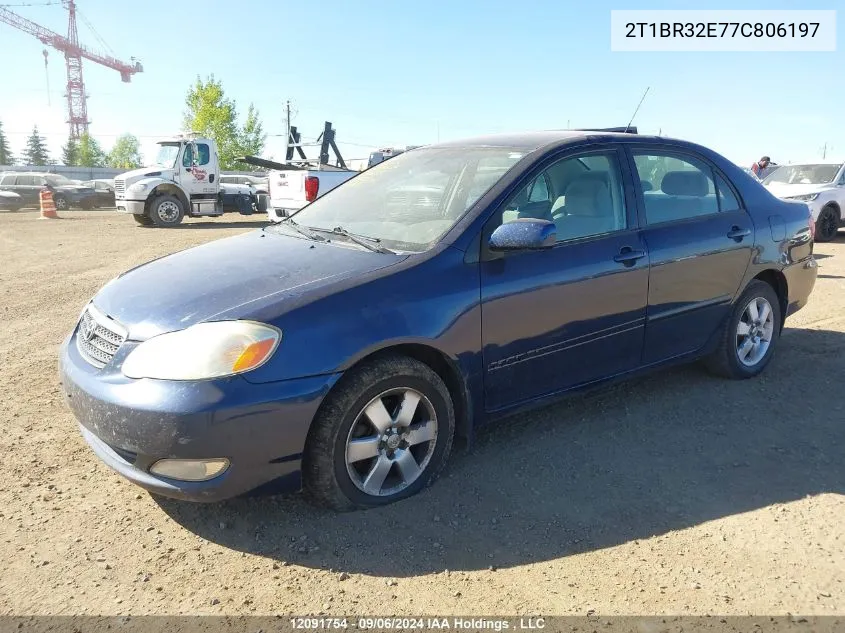 2007 Toyota Corolla Ce/Le/S VIN: 2T1BR32E77C806197 Lot: 12091754