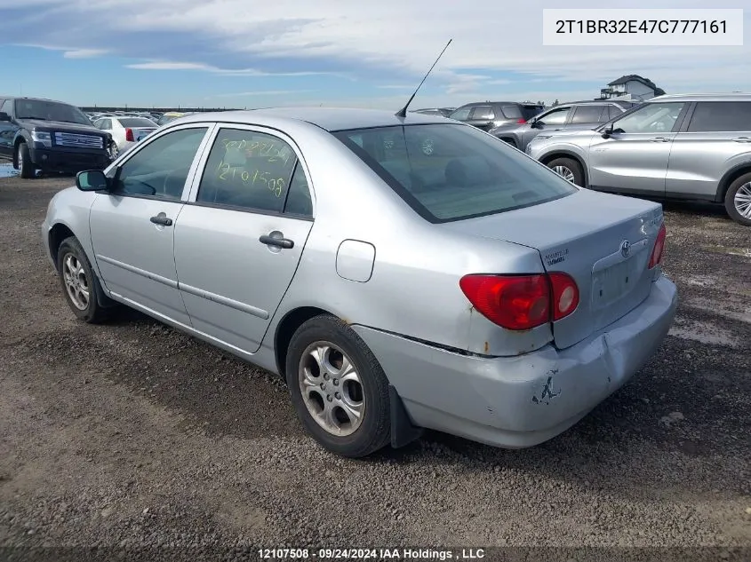 2007 Toyota Corolla Ce/Le/S VIN: 2T1BR32E47C777161 Lot: 12107508