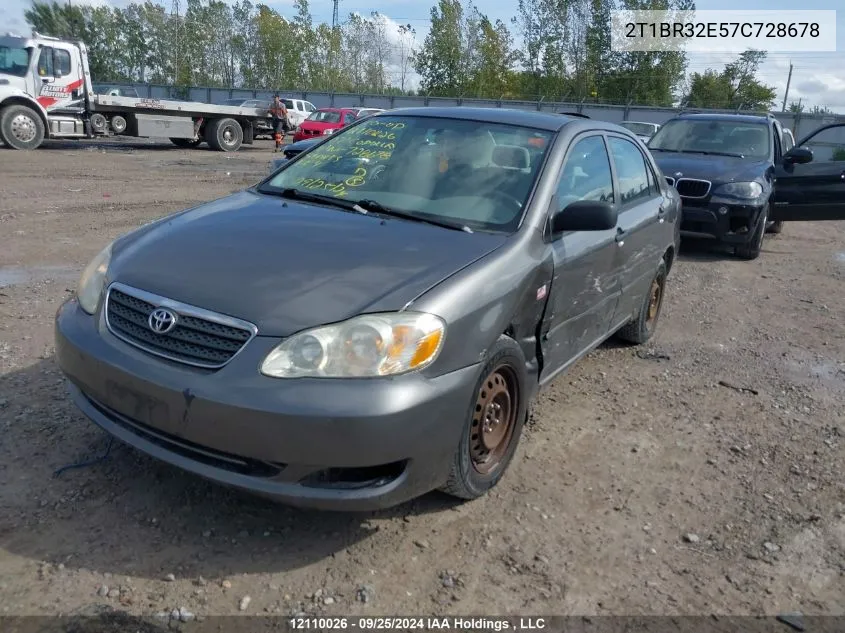 2007 Toyota Corolla Ce/Le/Sport VIN: 2T1BR32E57C728678 Lot: 12110026