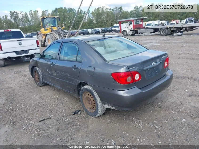 2007 Toyota Corolla Ce/Le/Sport VIN: 2T1BR32E57C728678 Lot: 12110026