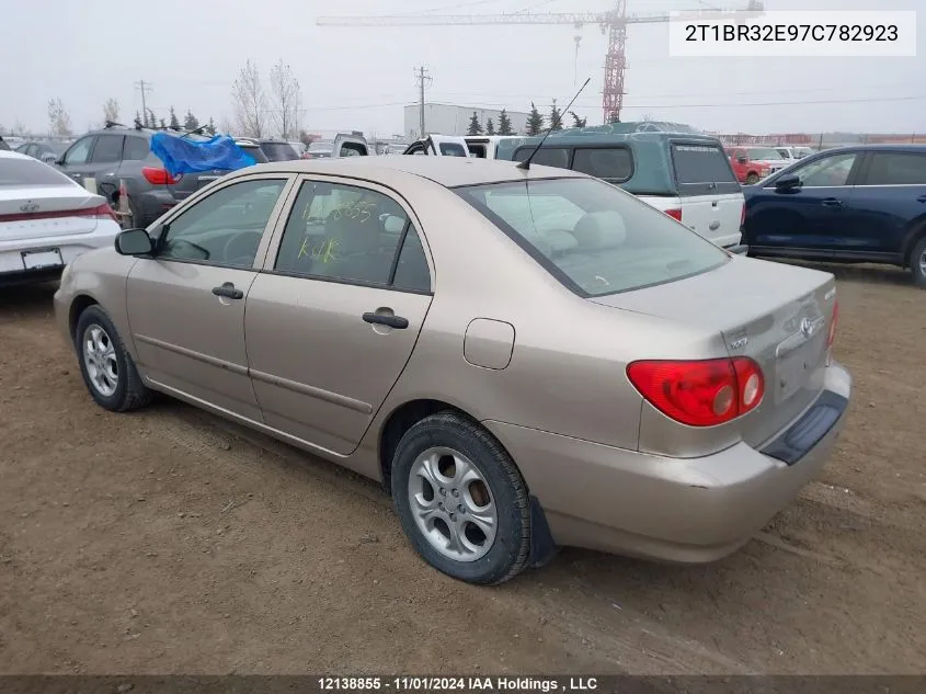 2007 Toyota Corolla VIN: 2T1BR32E97C782923 Lot: 12138855