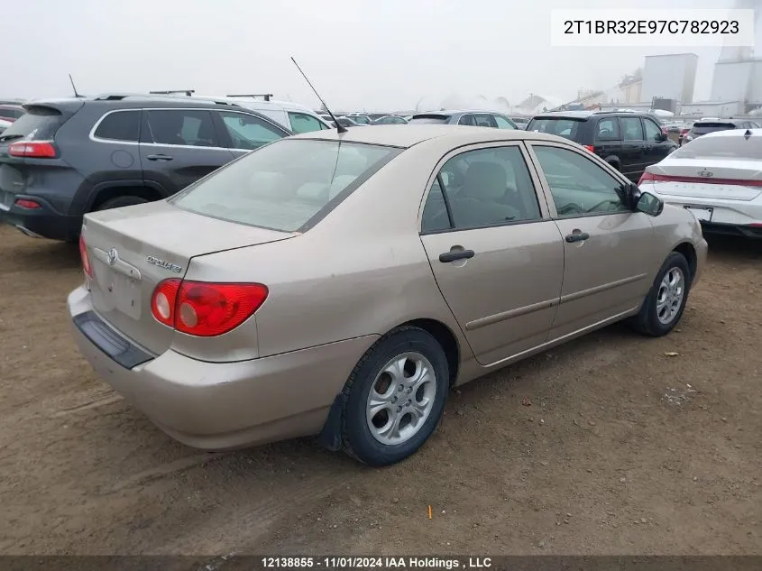 2007 Toyota Corolla VIN: 2T1BR32E97C782923 Lot: 12138855