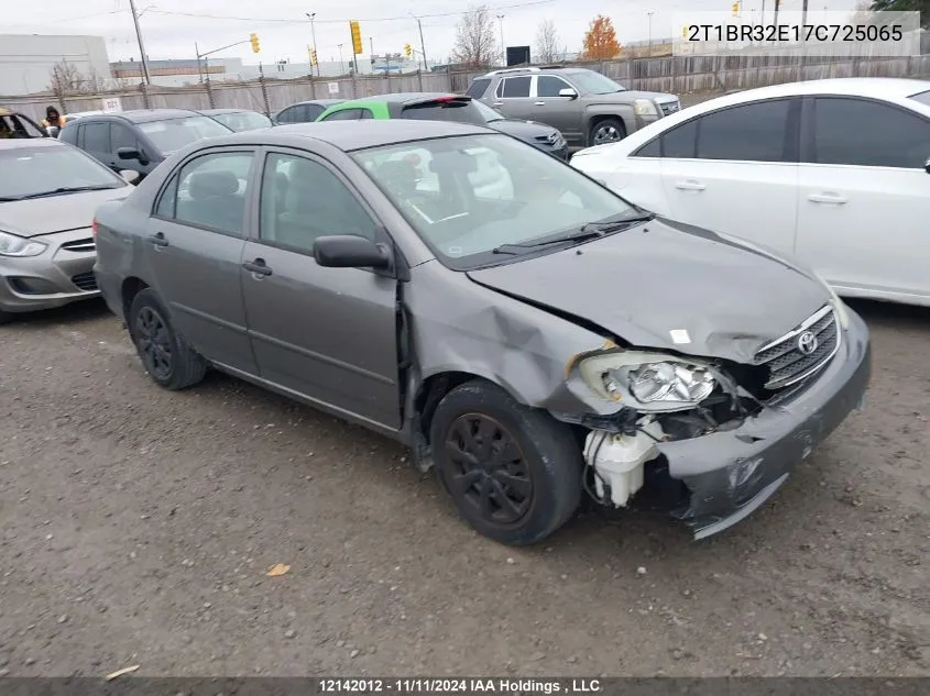 2007 Toyota Corolla Ce/Le/S VIN: 2T1BR32E17C725065 Lot: 12142012