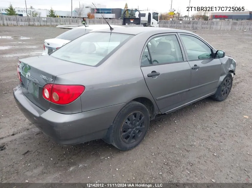 2007 Toyota Corolla Ce/Le/S VIN: 2T1BR32E17C725065 Lot: 12142012