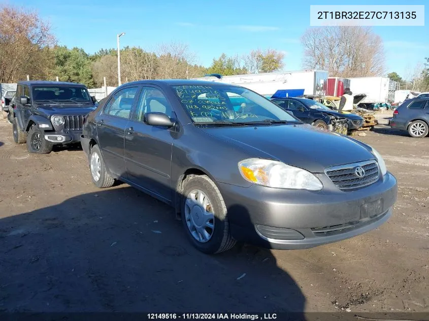 2007 Toyota Corolla Ce/Le/Sport VIN: 2T1BR32E27C713135 Lot: 12149516