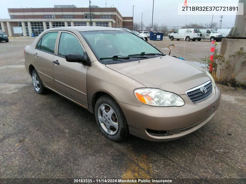 2007 Toyota Corolla Ce VIN: 2T1BR32E37C721891 Lot: 20183535