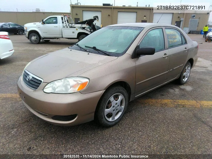 2007 Toyota Corolla Ce VIN: 2T1BR32E37C721891 Lot: 20183535