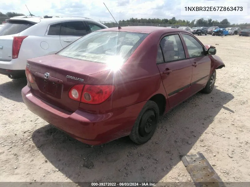 2007 Toyota Corolla Ce VIN: 1NXBR32E67Z863473 Lot: 39272022