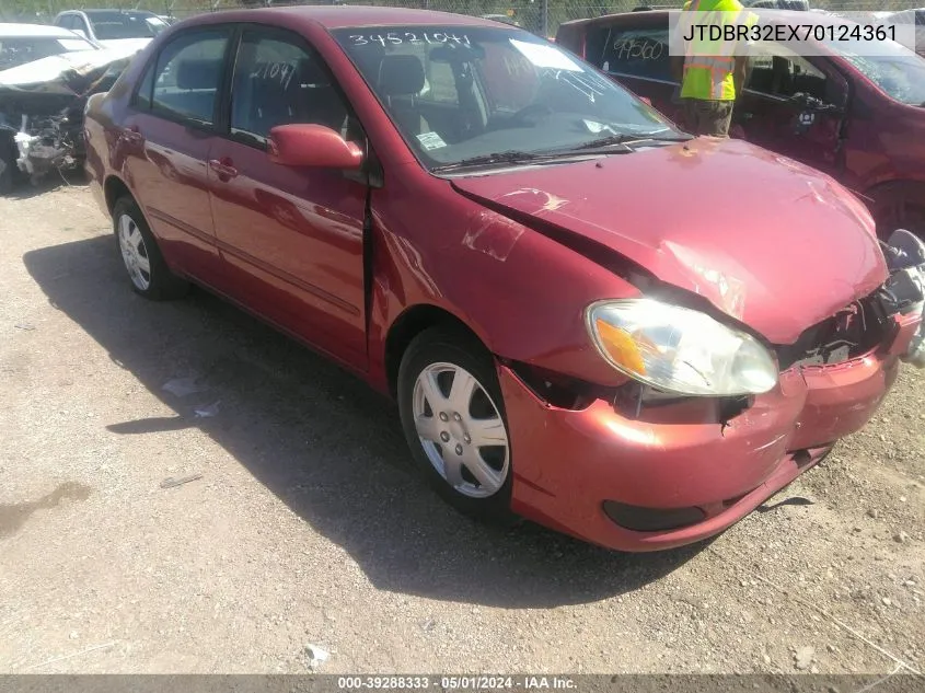 2007 Toyota Corolla Le VIN: JTDBR32EX70124361 Lot: 39288333