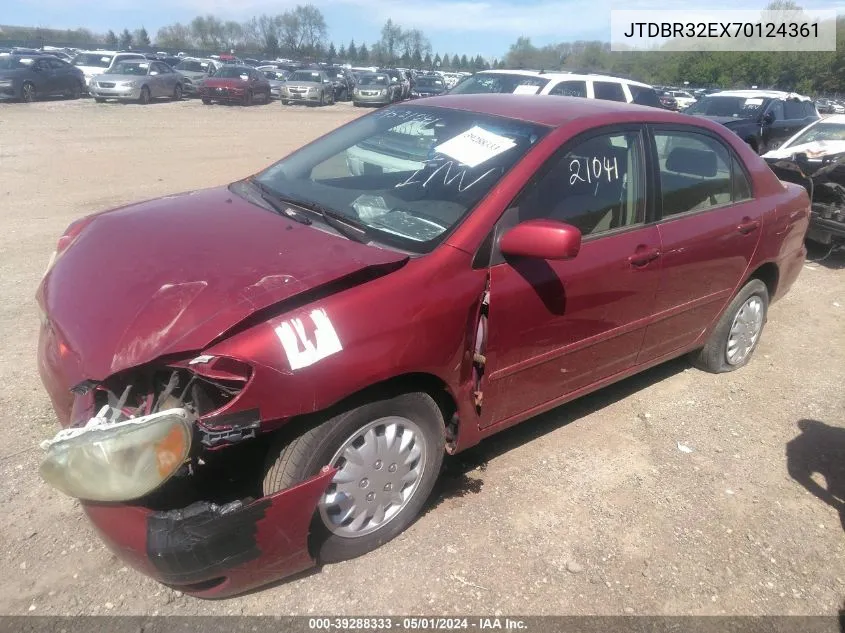 2007 Toyota Corolla Le VIN: JTDBR32EX70124361 Lot: 39288333