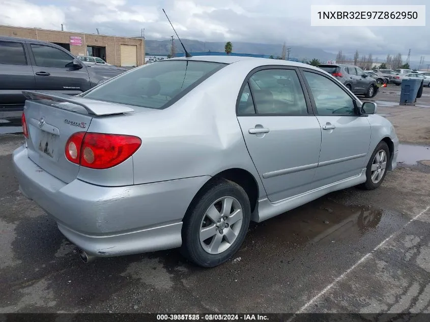 2007 Toyota Corolla S VIN: 1NXBR32E97Z862950 Lot: 39357525