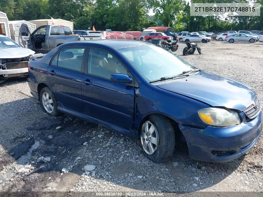 2007 Toyota Corolla S VIN: 2T1BR32E17C748815 Lot: 39538780