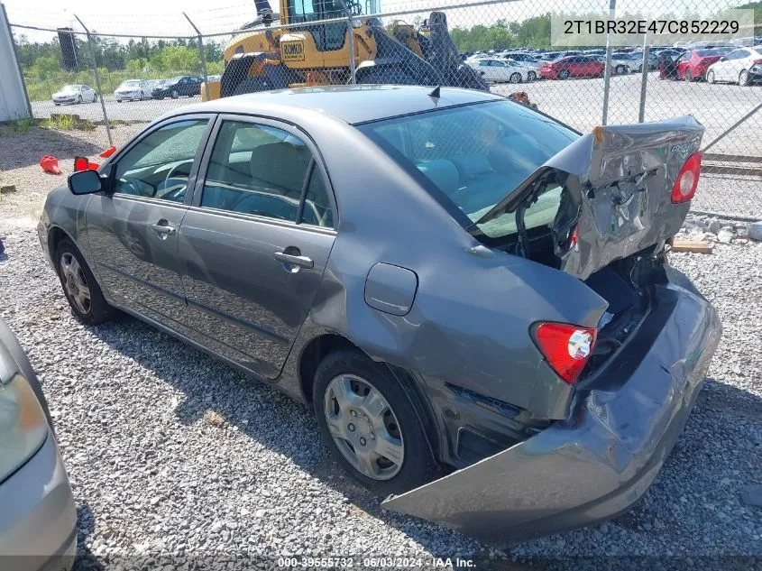 2007 Toyota Corolla Ce VIN: 2T1BR32E47C852229 Lot: 39555732