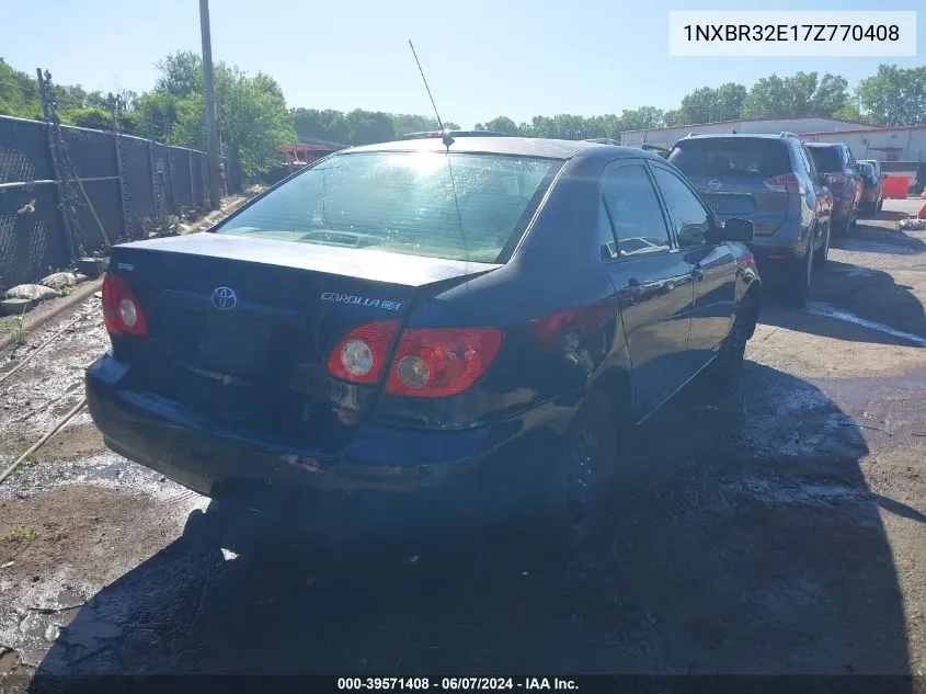 2007 Toyota Corolla Ce VIN: 1NXBR32E17Z770408 Lot: 39571408