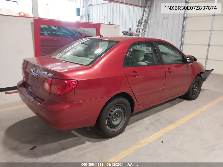 2007 Toyota Corolla Le VIN: 1NXBR30E07Z837874 Lot: 39641869