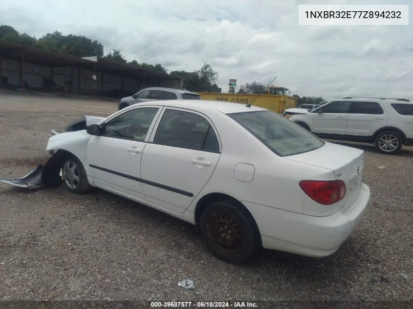 2007 Toyota Corolla Ce/Le/S VIN: 1NXBR32E77Z894232 Lot: 39687577