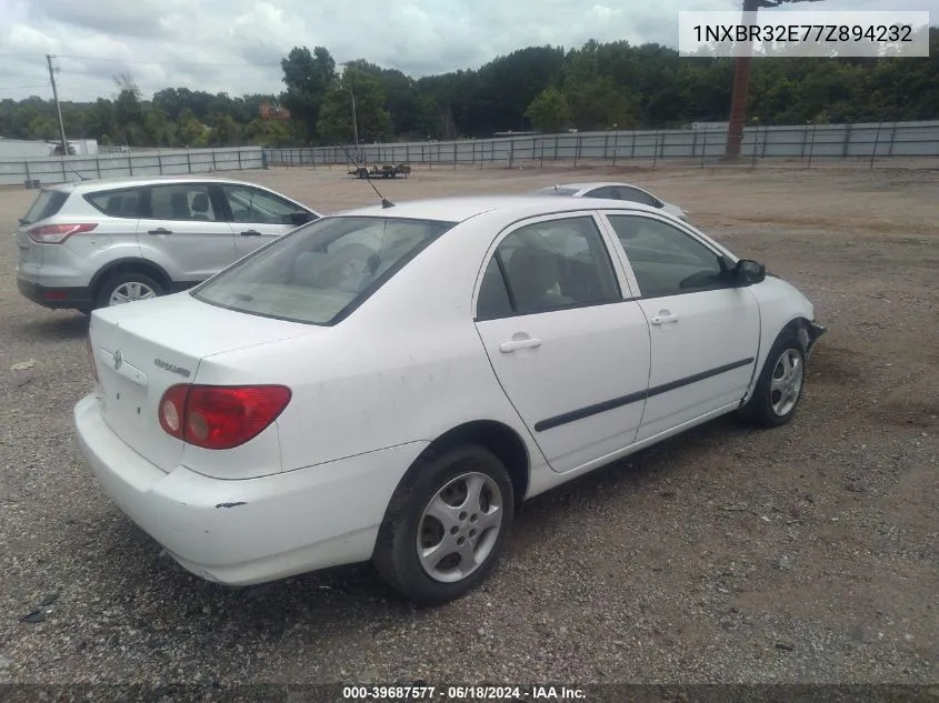 2007 Toyota Corolla Ce/Le/S VIN: 1NXBR32E77Z894232 Lot: 39687577