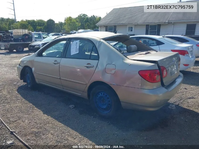 2007 Toyota Corolla Le VIN: 2T1BR32EX7C795759 Lot: 40279332