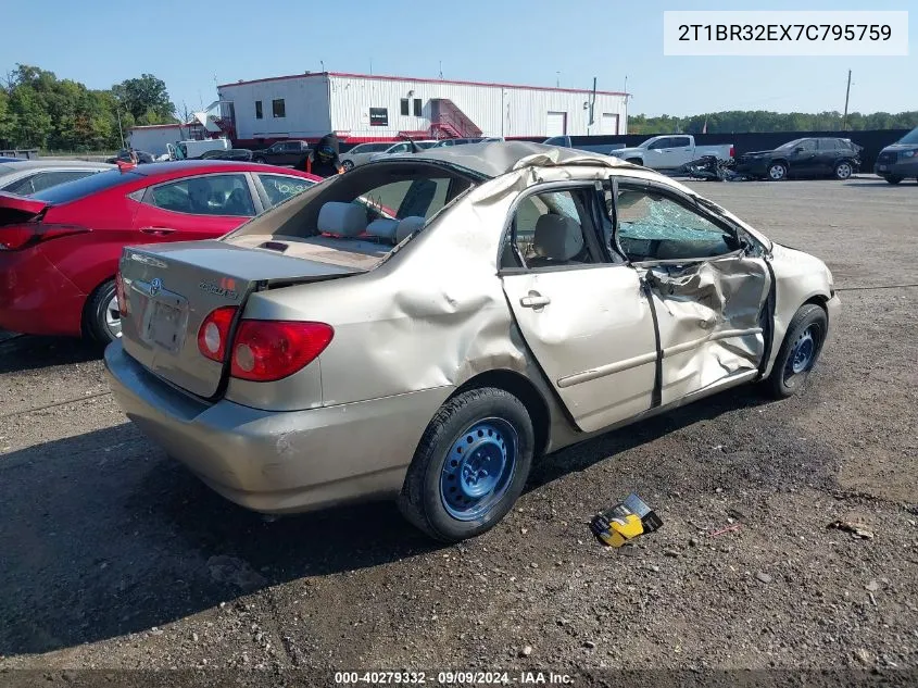 2007 Toyota Corolla Le VIN: 2T1BR32EX7C795759 Lot: 40279332