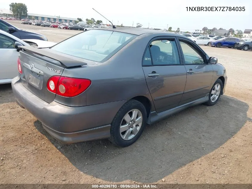 2007 Toyota Corolla S VIN: 1NXBR30EX7Z784035 Lot: 40296793