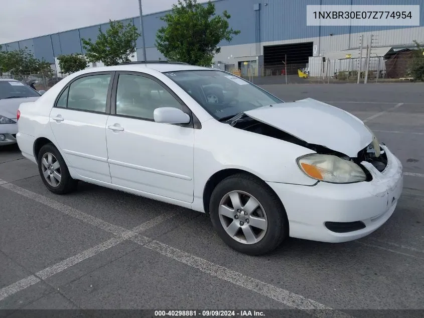 2007 Toyota Corolla Le VIN: 1NXBR30E07Z774954 Lot: 40298881