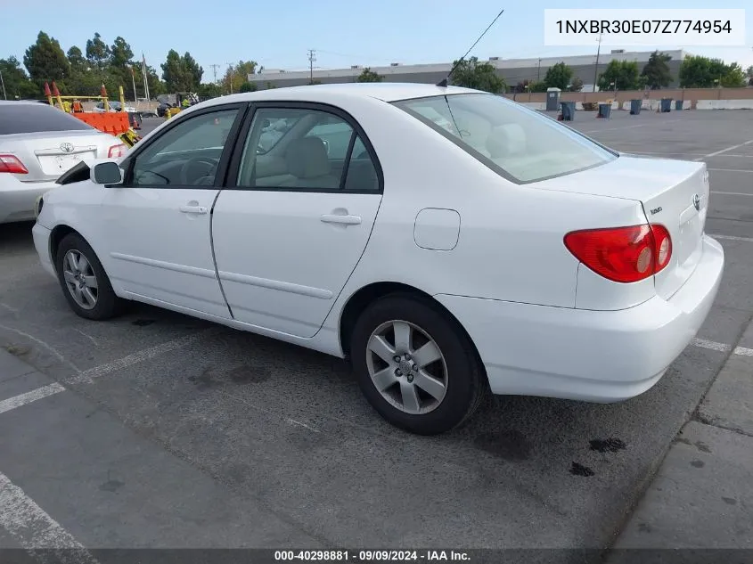 2007 Toyota Corolla Le VIN: 1NXBR30E07Z774954 Lot: 40298881