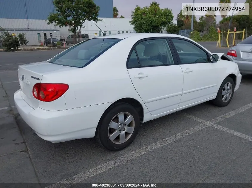 2007 Toyota Corolla Le VIN: 1NXBR30E07Z774954 Lot: 40298881