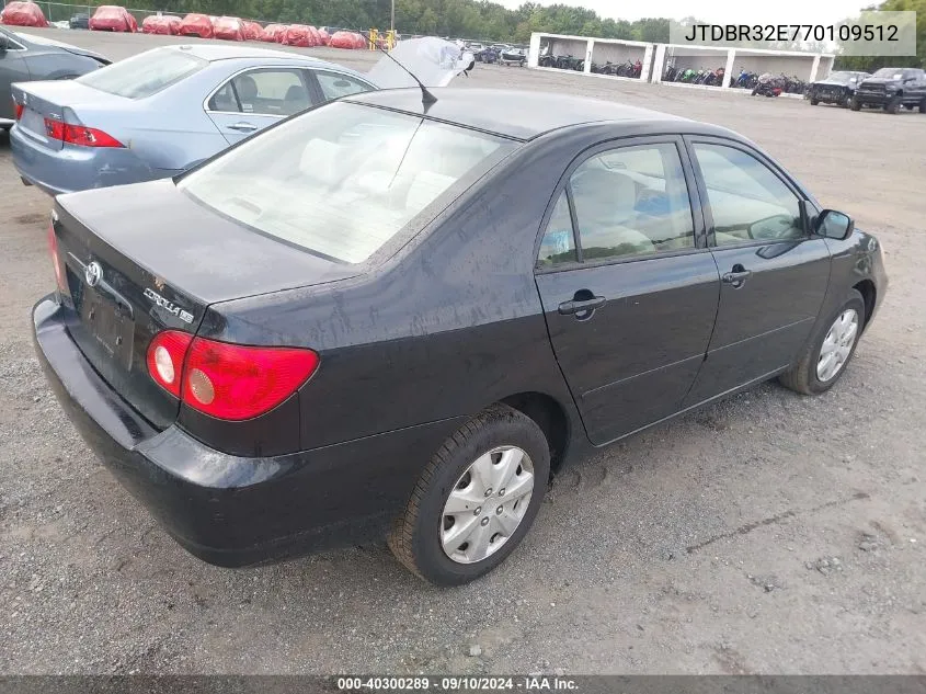 2007 Toyota Corolla Le VIN: JTDBR32E770109512 Lot: 40300289