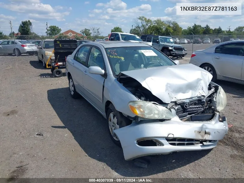 2007 Toyota Corolla Le VIN: 1NXBR32E87Z781163 Lot: 40307039