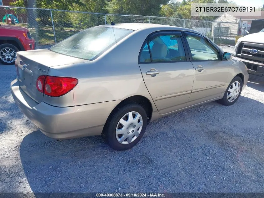 2T1BR32E67C769191 2007 Toyota Corolla Le